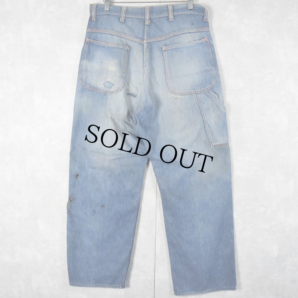 画像2: 50's デニムペインターパンツ W36 (2)