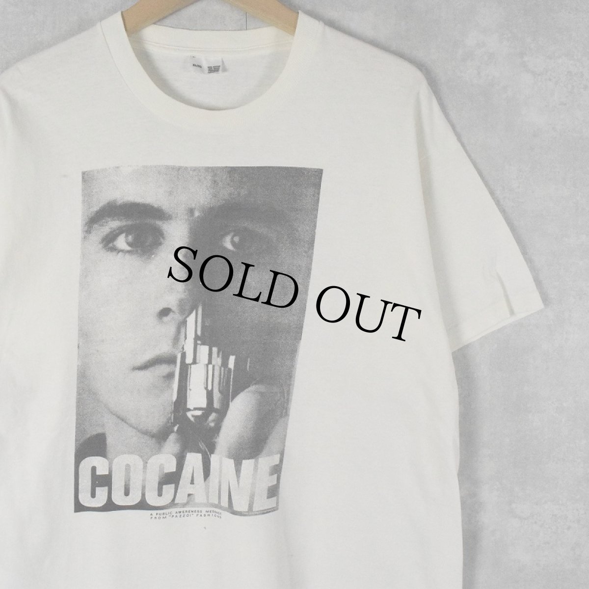 画像1: 90's "Cocaine gun" 広告プリントTシャツ XL (1)