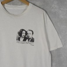 画像1: 90's Paul Eluard "われら二人の人生" 詩人プリントTシャツ (1)