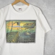 画像1: 2000's SALVIDOR DALI "記憶の固執の崩壊" アートプリントTシャツ M (1)