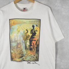 画像1: 90's SALVADOR DALI USA製 "幻覚剤的闘牛士" アートプリントTシャツ L (1)