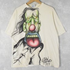 画像1: 90's Colin Ashford USA製 ハンドペイント グラフィティアートTシャツ XL (1)