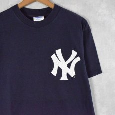 画像1: 00's New York Yankees "WANG 40" MLBチームTシャツ L (1)