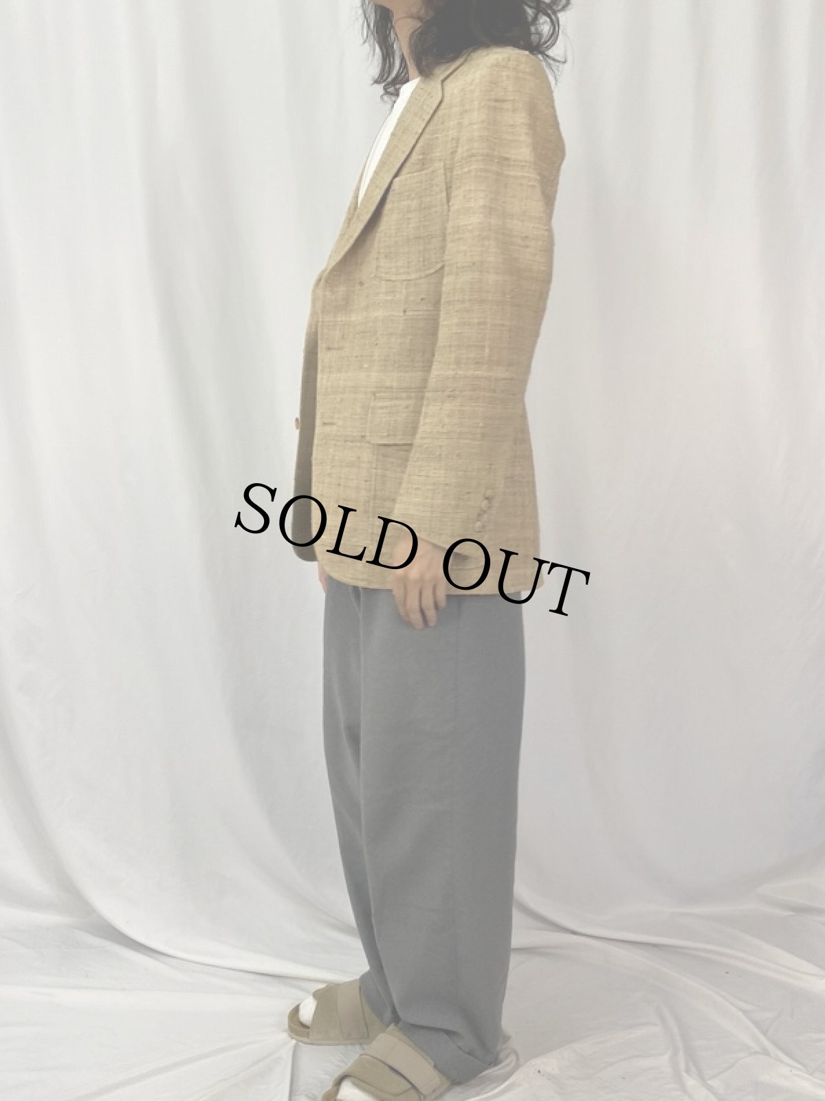 画像3: 90's POLO Ralph Lauren USA製 ジュート テーラードジャケット 39R (3)