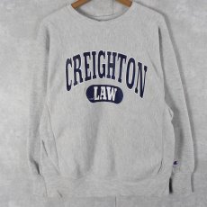 画像1: 90's Champion REVERSE WEAVE USA製 "CREIGHTON" プリントスウェット L (1)