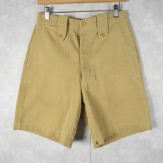 画像1: 40's WWII Canadian Army Tropical Cotton Shorts W29 (1)