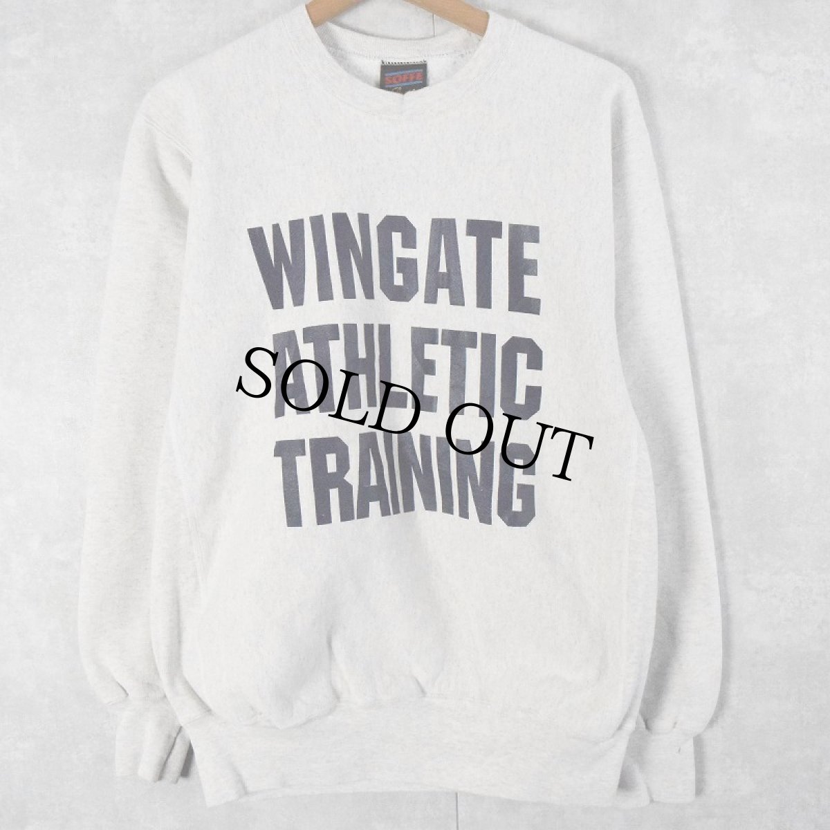 画像1: 90's SOFFE REVERSE WEAVE TYPE USA製 "WINGATE ATHLETIC TRAINING" プリントスウェット M (1)