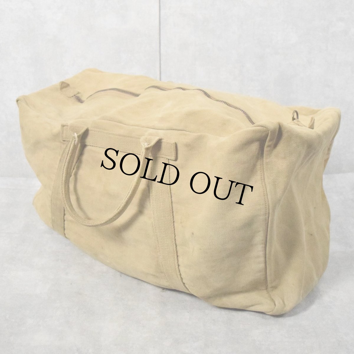 画像1: 40's WWII British Canadian Army Canvas Bag (1)