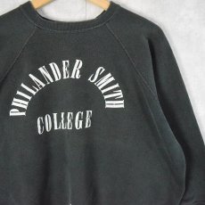 画像1: 60's PHILANDER SMITHCOLLEGE プリントスウェット BLACK (1)