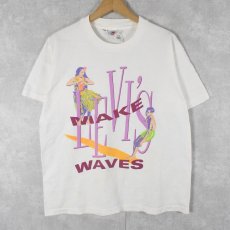 画像1: 90's Levi's USA製 "MAKE WAVES" イラストプリントTシャツ (1)