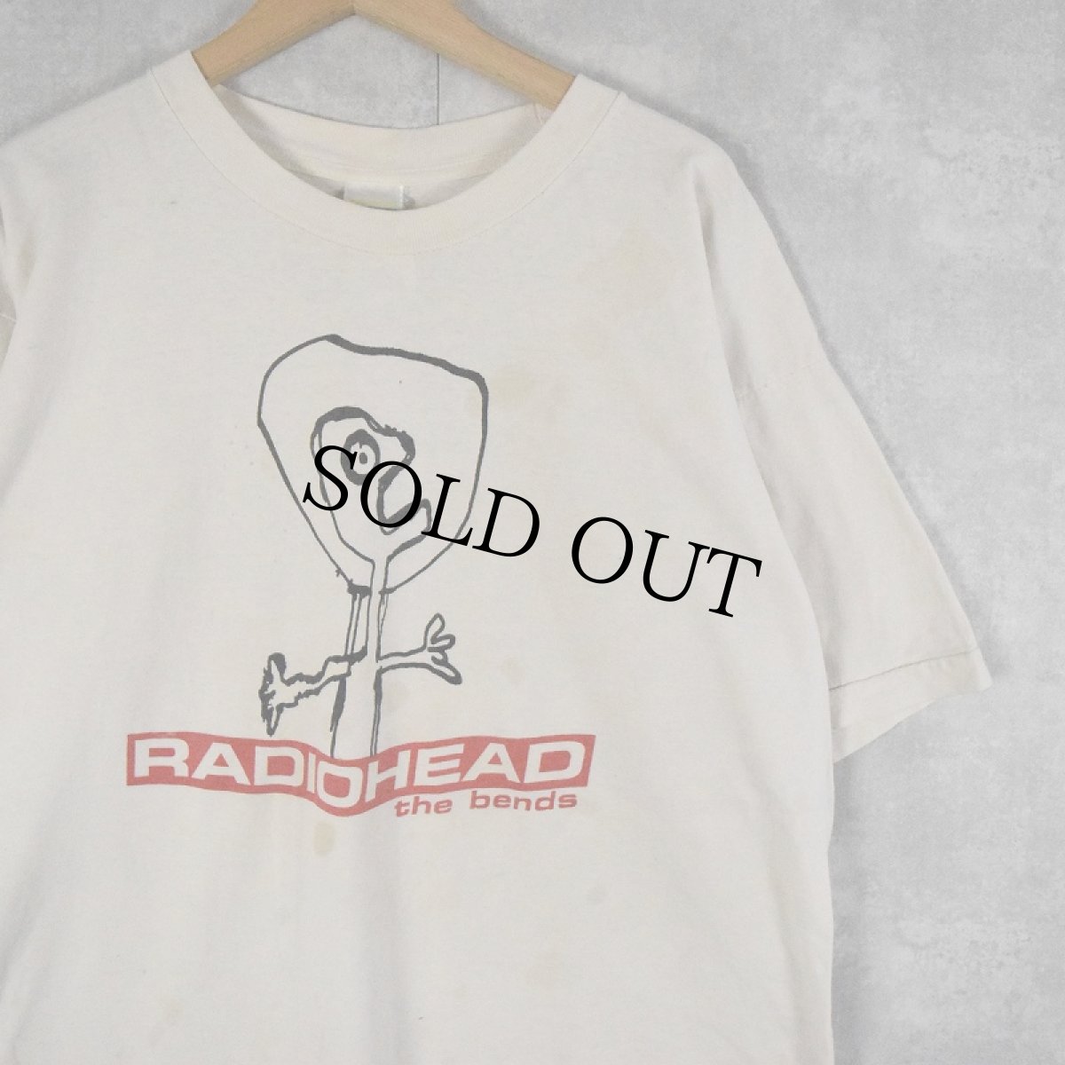 画像1: 90's RADIOHEAD "the bends" ロックバンドTシャツ XL (1)