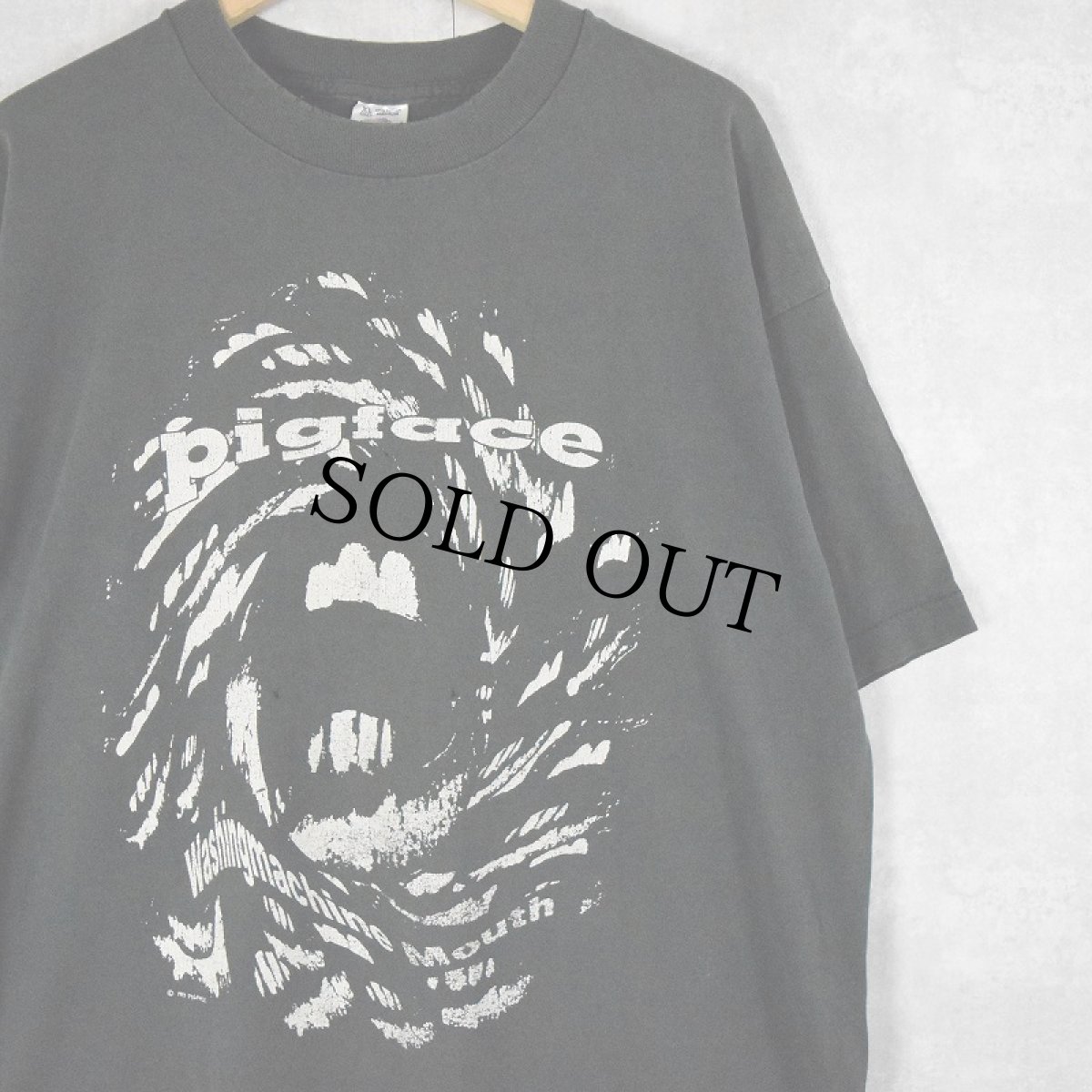 画像1: 90's PIGFACE USA製 ロックバンドTシャツ XL (1)
