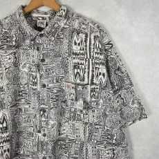 画像1: 80〜90's VISION STREET WEAR USA製 "John Grigley" アート柄コットンシャツ XL (1)