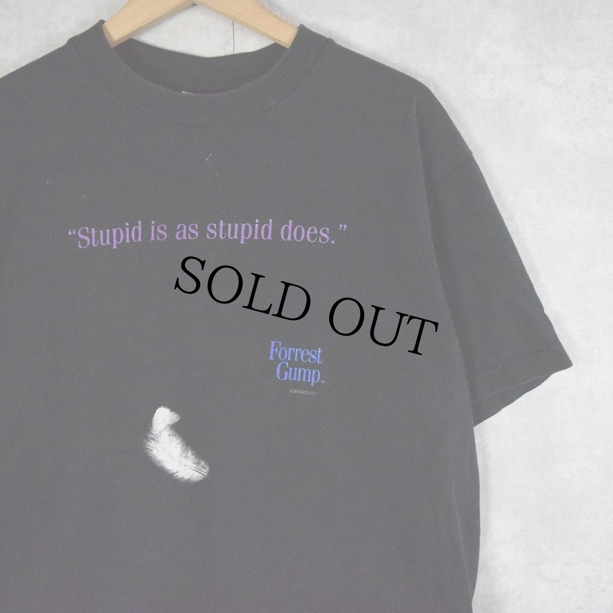 画像1: 90's Forrest Gump "Stupid is as stupid does." 映画プリントTシャツ L (1)