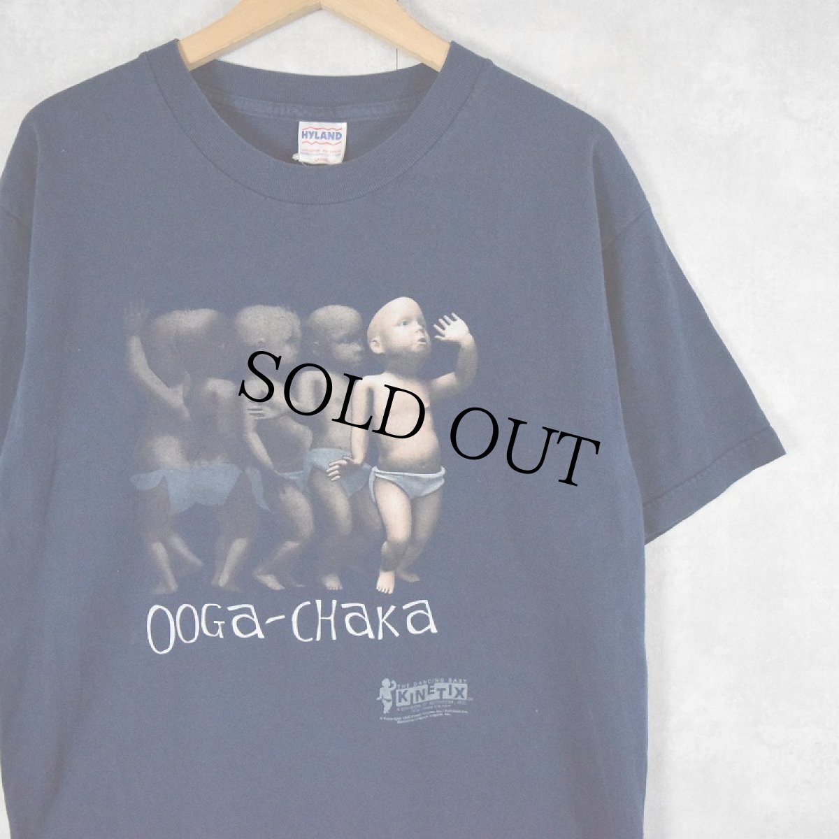 画像1: 90〜00's THE DANCING BABY "OOGA-CHAKA" イラストプリントTシャツ L (1)