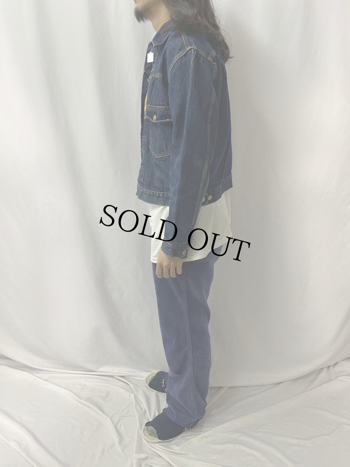 画像4: 50's LEVI'S 507XX 革パッチ "ハギ付き ビーフジャーキー" 2nd デニムジャケット (4)