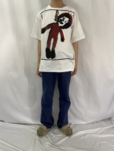 画像2: 90's DONALD 手刷り キャラクター大判プリントTシャツ XL (2)