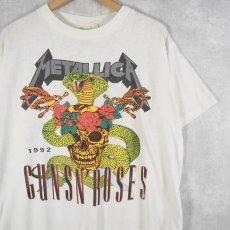 画像1: 90's METALLICA×GUNS N' ROSES USA製 ロックバンドツアーTシャツ (1)