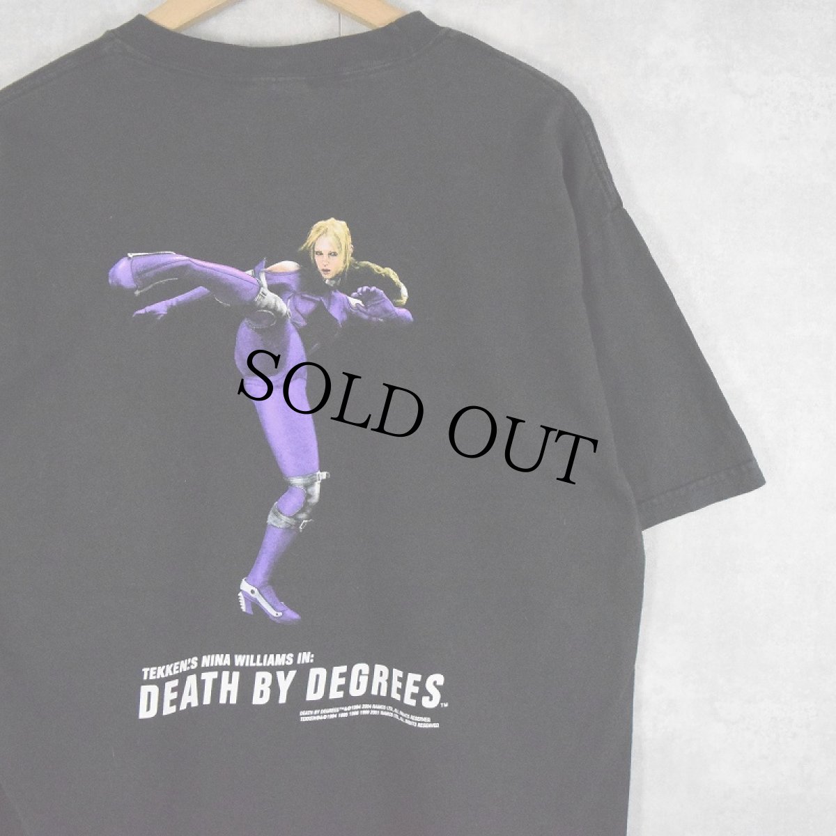 画像1: 2000's DEATH BY DEGREES ゲームキャラクタープリントTシャツ BLACK L (1)