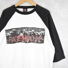 画像1: 2000's RAGE AGAINST THE MACHINE USA製 "THE BATTLE OF LOS ANGELES" バンドプリントラグランTシャツ XL (1)