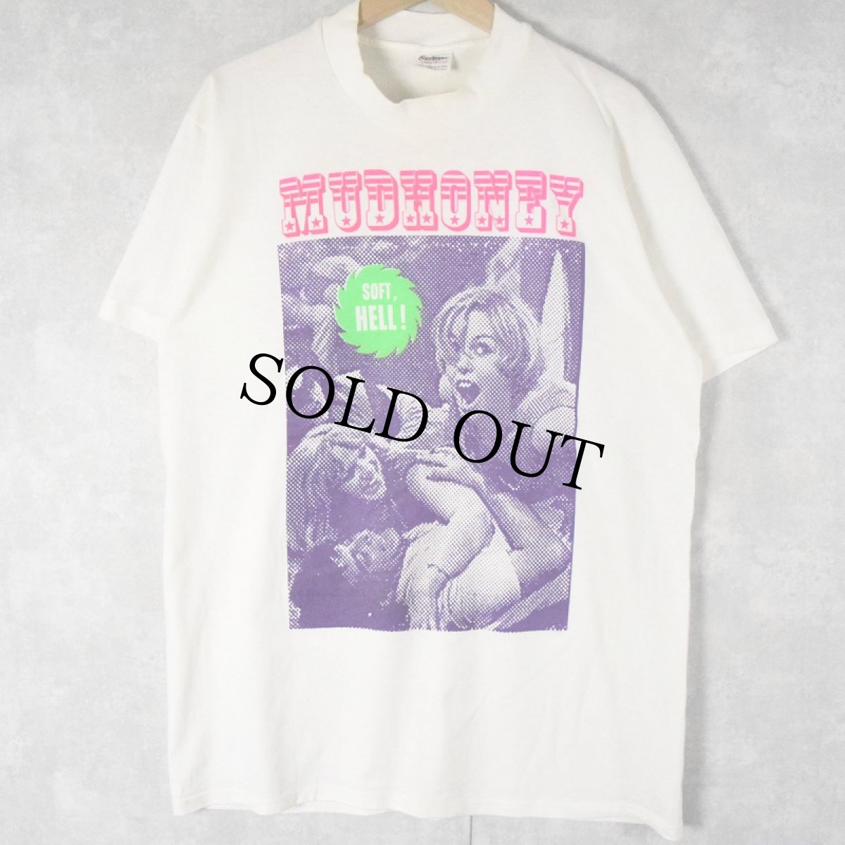 画像2: 90's Mudhoney USA製 "SOFT, HELL!" ロックバンドプリントTシャツ L (2)
