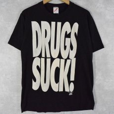 画像1: 90's USA製 New Kids On The Block "DRUGS SUCK!" バンドTシャツ L (1)