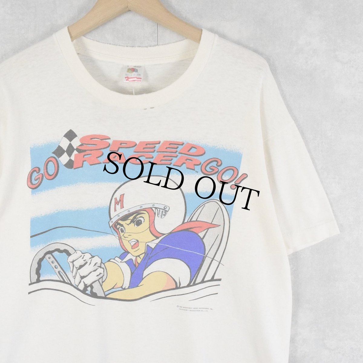 画像1: 90's SPEED RACER USA製 アニメプリントTシャツ L (1)