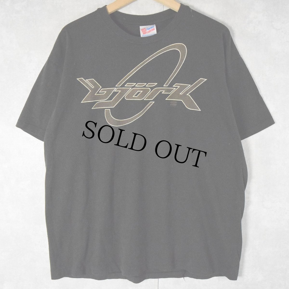 画像2: 90's bjork USA製 ミュージシャンプリントTシャツ BLACK XL (2)