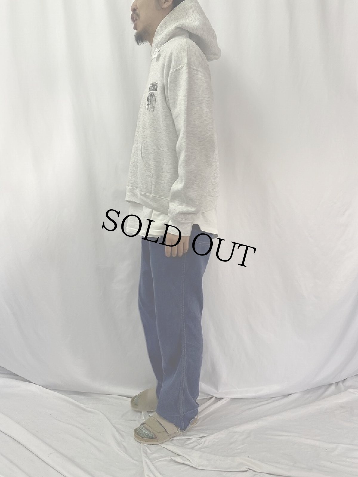 画像4: 90's Christian Fletcher USA製 プリントスウェットフーディー L (4)