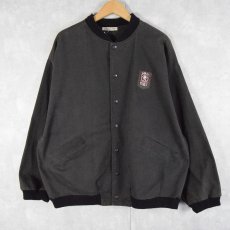 画像2: 90's SKATE RAGS USA製 ワッペン×プリント コットンツイルジャケット BLACK XL (2)