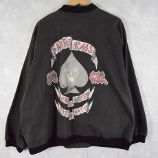 画像1: 90's SKATE RAGS USA製 ワッペン×プリント コットンツイルジャケット BLACK XL (1)