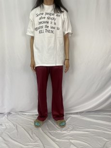 画像2: 90's USA製 メッセージプリントTシャツ XL (2)