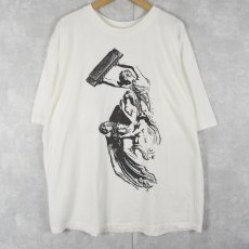 画像1: 90's GUESS USA製 "MARINE BAND DE LUXE M HOHNER" イラストTシャツ L (1)