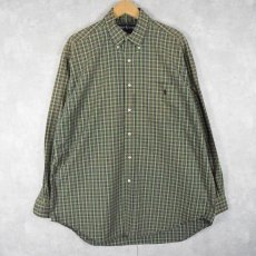 画像1: POLO Ralph Lauren "BIG SHIRTS" ロゴ刺繍 チェック柄 ボタンダウンシャツ L (1)