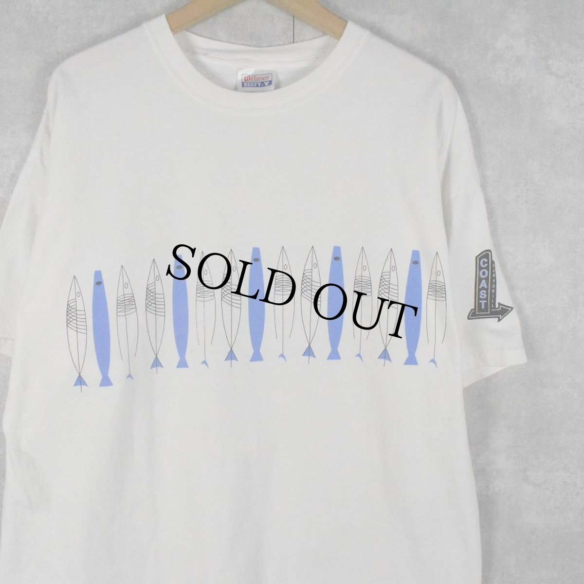 画像1: COAST BAR & GRILL 魚イラストTシャツ XL (1)