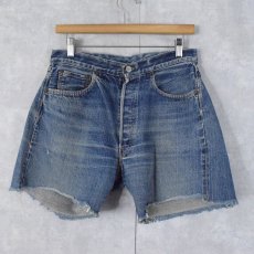 画像1: 60's LEVI'S 501 BIGE カットオフデニムショーツ W31 (1)