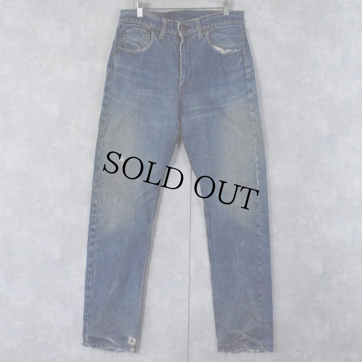 画像1: 60〜70's Levi's 505 BIGE デニムパンツ 耳付き W32 (1)