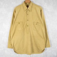画像1: 40's WWII Canadian Army コットンプルオーバーシャツ (1)