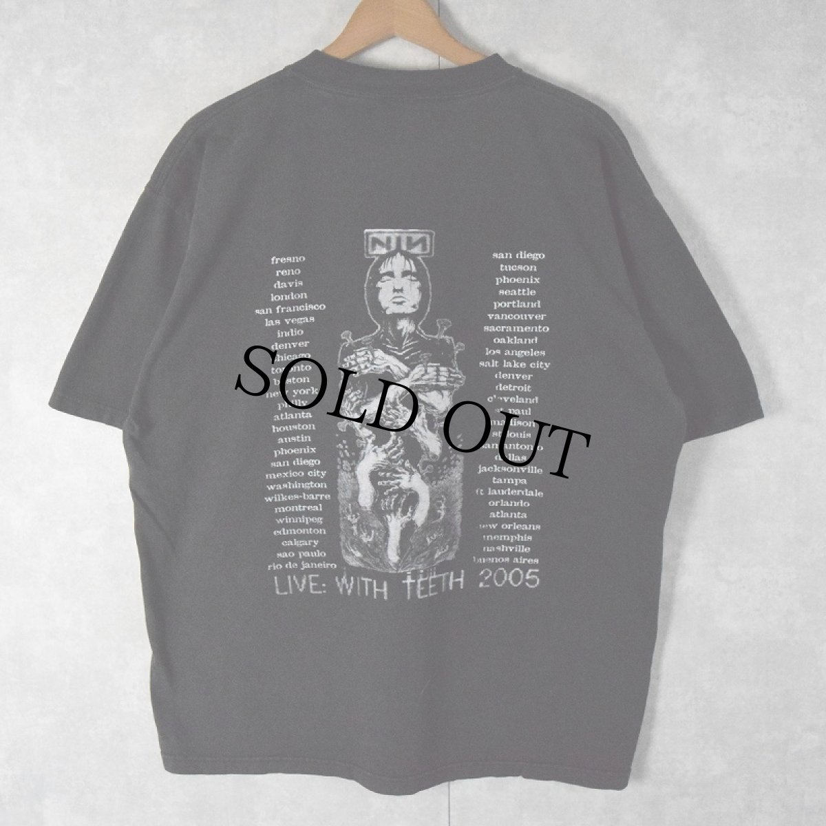 画像2: 2005 NINE INCH NAILS ロックバンドツアーTシャツ XL (2)