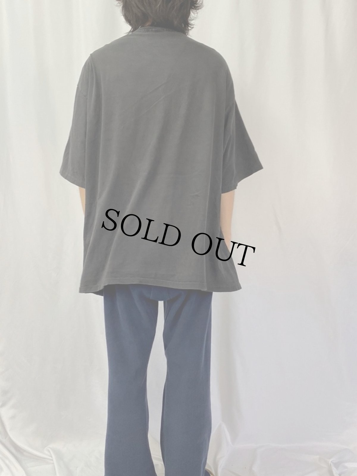 画像4: 90's Spider-Man USA製 キャラクターフロッキープリントTシャツ BLACK XXL (4)