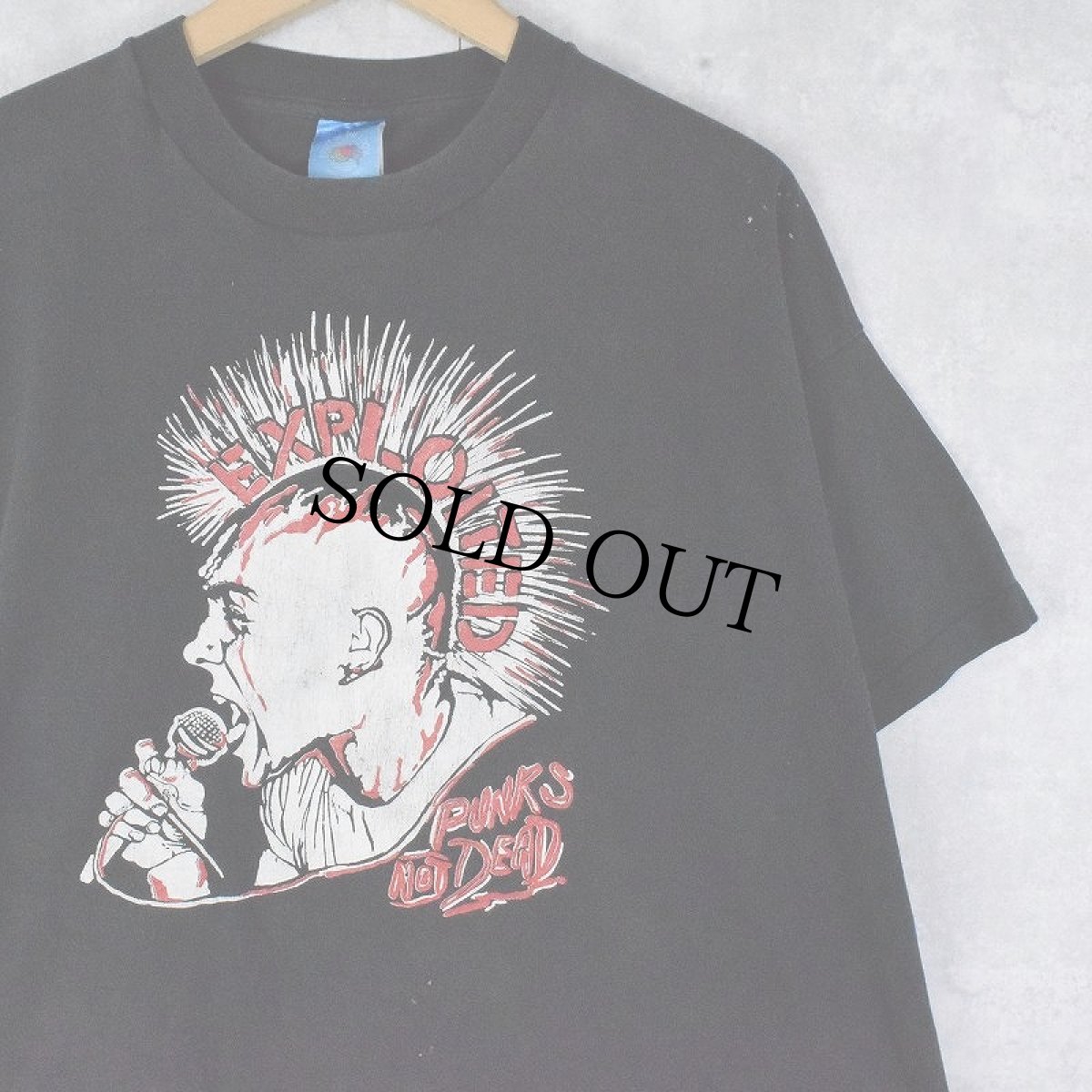 画像1: 90's EXPLOITED "PUNKS NOT DEAD" ハードコアパンクバンドTシャツ XL (1)