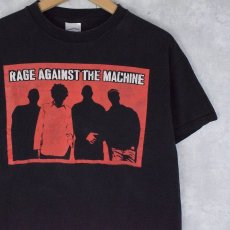 画像1: 90's Rage Against the Machine ロックバンドプリントTシャツ M (1)