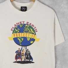 画像1: 90's DC COMIC USA製 "PLANET EARTH PROTECT IT" キャラクタープリントTシャツ L (1)