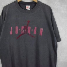 画像1: 90's NIKE 銀タグ USA製 "AIR JORDAN" ロゴプリントTシャツ L (1)