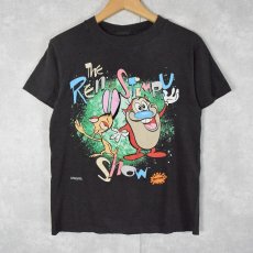 画像1: 90's The Ren and Stimpy Show ニコロデオン キャラクタープリントTシャツ (1)