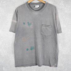 画像1: 90's TOWNCRAFT USA製 無地ポケットTシャツ XL (1)