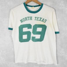 画像1: 60's ARTEX "NORTH TEXAS" リンガーTシャツ M (1)