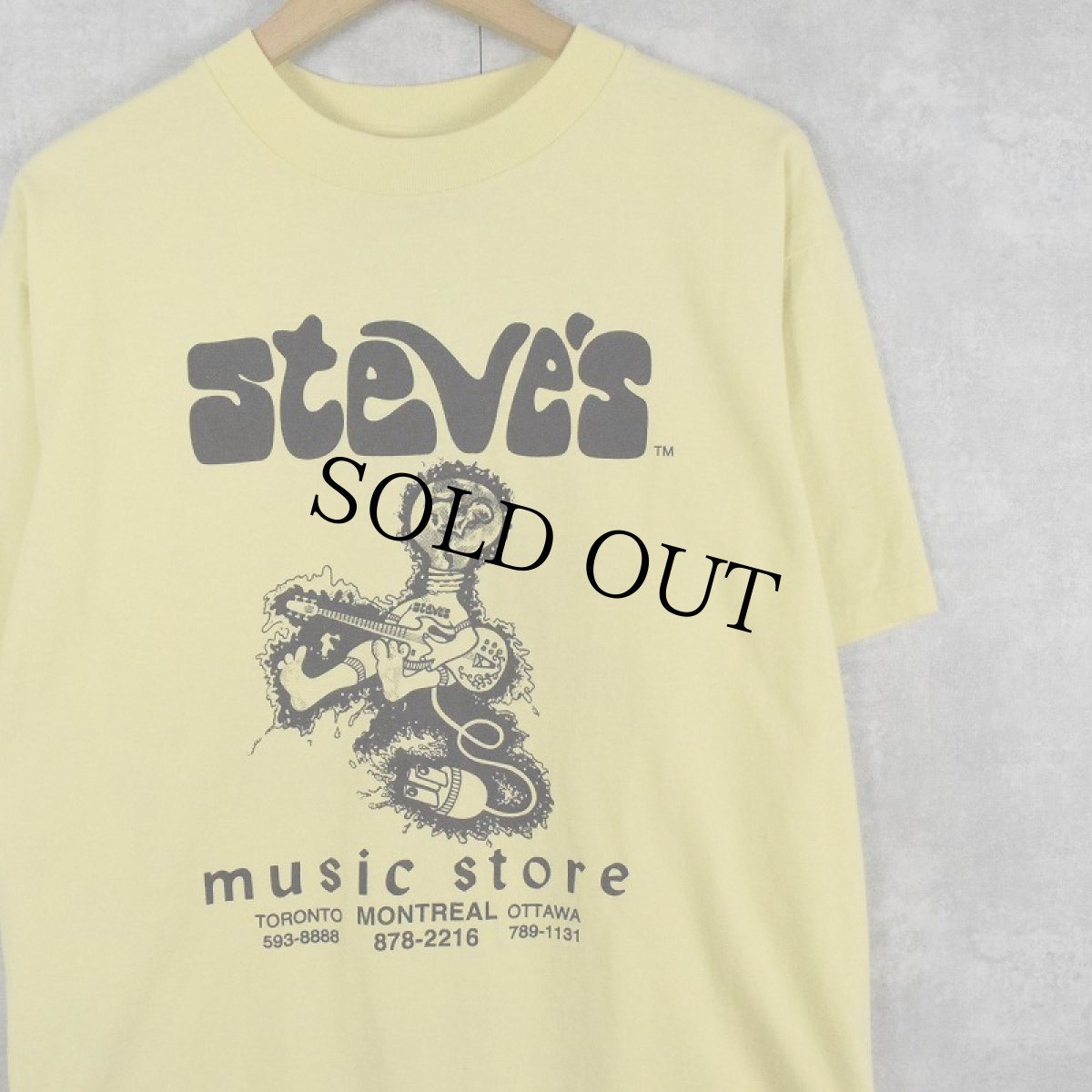 画像1: 90's Steve's Music Store USA製 プリントTシャツ M (1)
