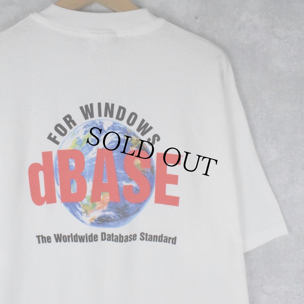 画像1: 90's dBASE USA製 ソフトウェア企業Tシャツ XL (1)