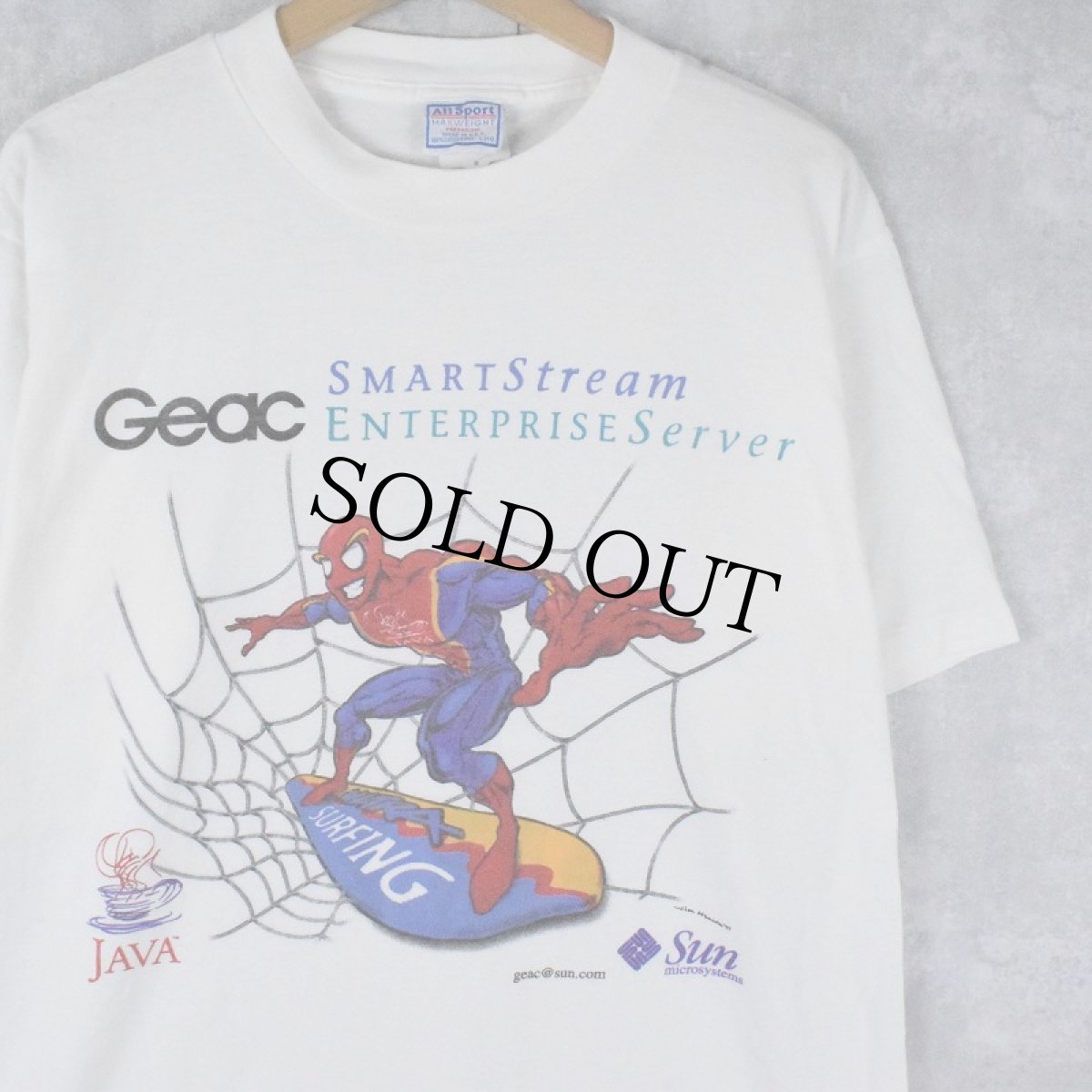 画像1: 90's Sun microsystems USA製 キャラクタープリント 企業Tシャツ L (1)